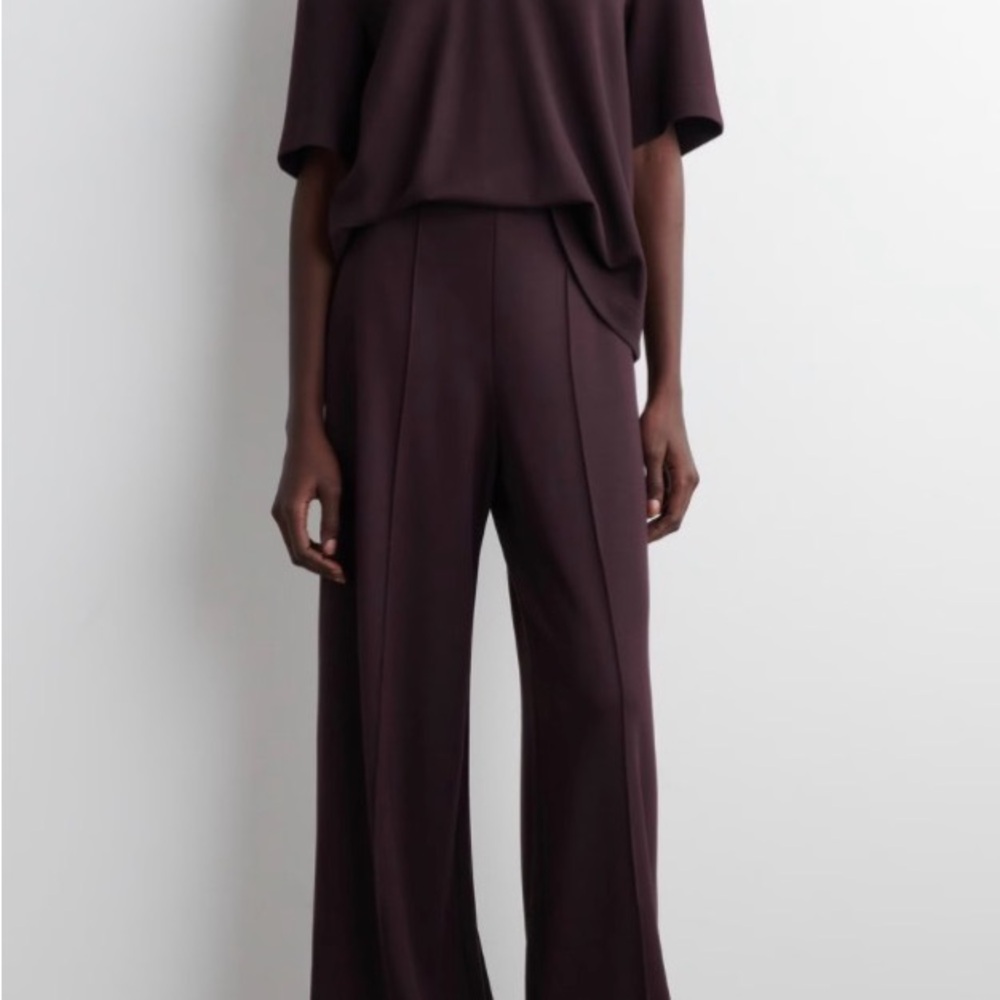 COS Wide-Leg Trousers in Plum